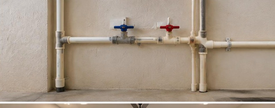 Illustrative after: New water supply pipes and accessible isolation valves.